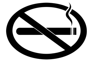 No smoking silhouette vector illustration