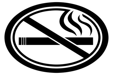 No smoking silhouette vector illustration