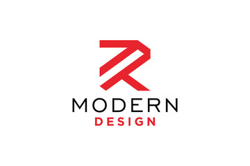 Abstract letter R logo design