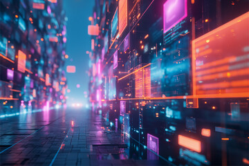 Naklejka premium Exploring Digital Content