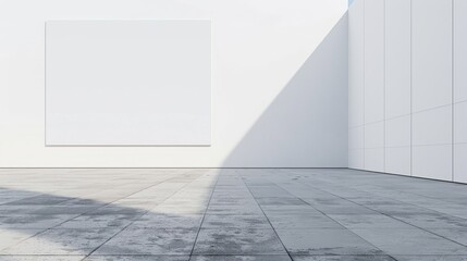 An empty white room with ample natural light and sleek architectural details, presenting a blank canvas for creative exploration and conceptual photography.