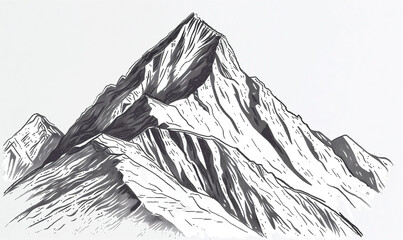 Hand-painted mountain	
