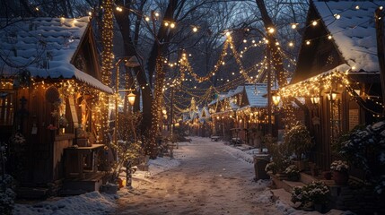 Sparkling Light in the Tourist Village 