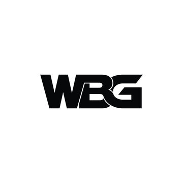 WBG letter monogram logo design vector
