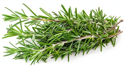 Fototapeta premium bunch of fresh rosemary isolated on white background. clean fresh vegetables concept for deisgner