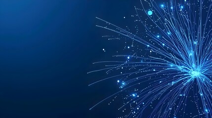 Fototapeta premium Brilliant Burst of Cosmic Illumination in Dynamic Digital Art Display