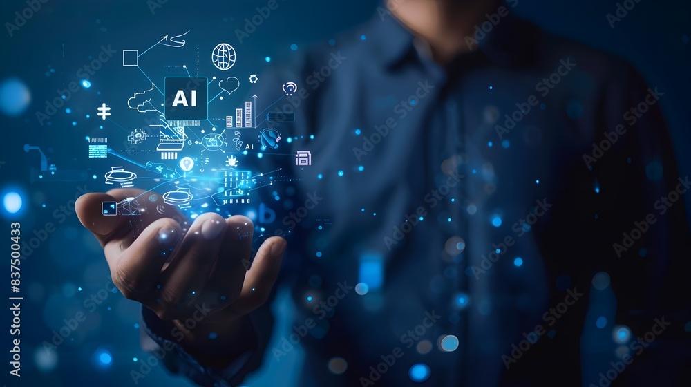 Aufkleber digital technology and artificial intelligence powering innovation and transformation in the modern 