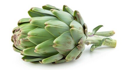 Fototapeta premium fresh artichoke isolated on white background. food vegetable concept