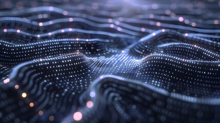 Intricate Digital Landscape of Interconnected Luminous Particle Waves