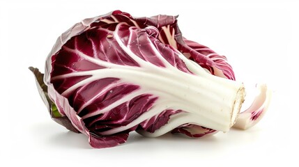 Fototapeta premium fresh radicchio isolated on white background. food vegetable concept