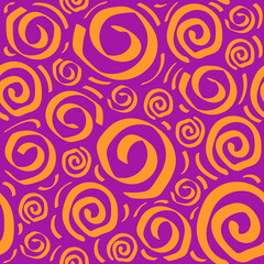 Abstract Spiral Outline Vector Seamless Pattern
