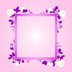 Valentine's Day themed frame, with nothing written, with blank space