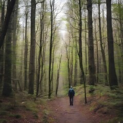 Fototapeta premium walking in the woods