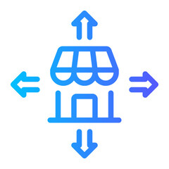 market share gradient icon