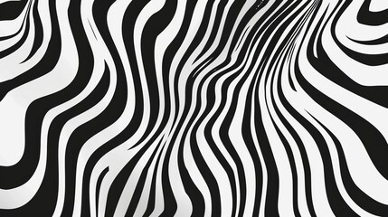 Black and white stencil design uses a playful wavy line pattern, reminiscent of a zebra's stripes, for a unique touch on your pod products