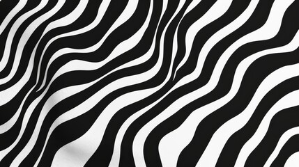 Bold black and white stencil design boasts a playful wavy line pattern, inspired by zebra stripes, for a unique addition to your pod merchandise