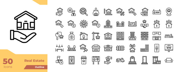 Real Estate Outline Icons