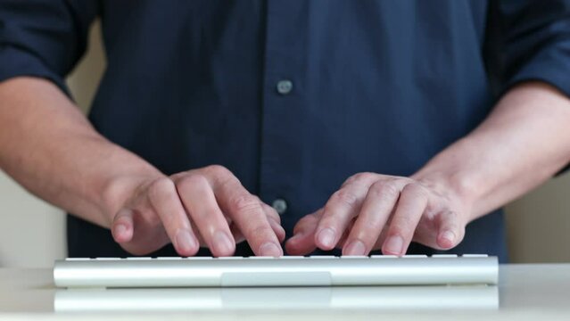 DevOps concept, software development, IT operations, agile programming, Concept with dev ops icon on computer screen and project manager, coder or sysadmin typing on keyboard, high software quality