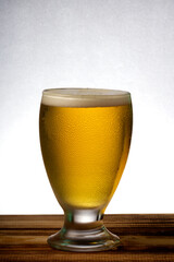 small glass with beer