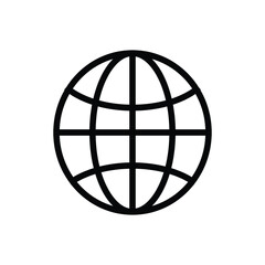 Obraz premium Globe icon line design template isolated