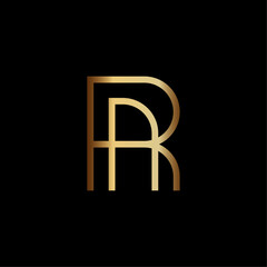 Minimalist Luxury Initials RA Logo Icon Vector