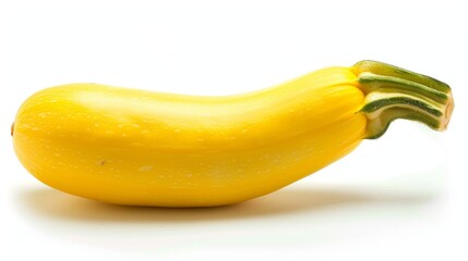whole yellow squash isolated on white background. food vegetable concept