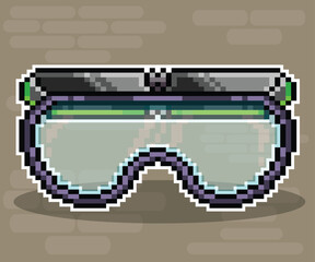 Safety Glasses,Vector,Pixel Art,Pixel Art Glasses,Work Glasses..eps