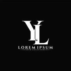 Letter YL luxury logo design vector
