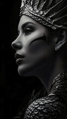 portrait of a woman with hairstyle