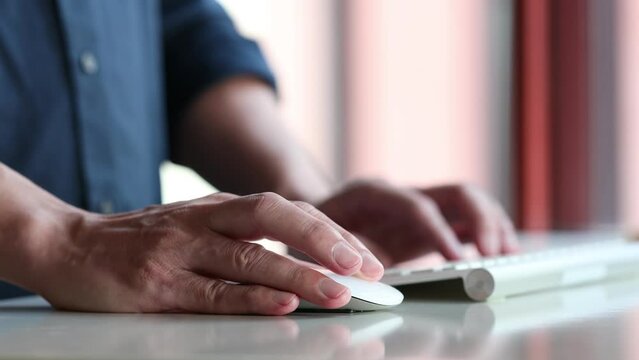 DevOps concept, software development, IT operations, agile programming, Concept with dev ops icon on computer screen and project manager, coder or sysadmin typing on keyboard, high software quality