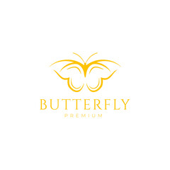 beauty butterfly salon brand concept modern logo design vector