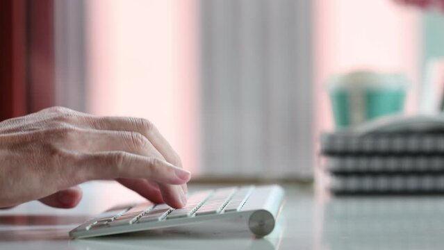 DevOps concept, software development, IT operations, agile programming, Concept with dev ops icon on computer screen and project manager, coder or sysadmin typing on keyboard, high software quality