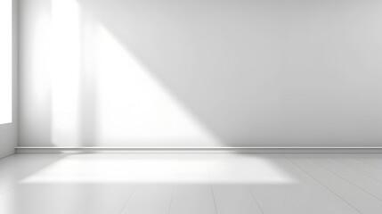 Obraz premium Minimalist Gray Studio with Soft Lighting from Window