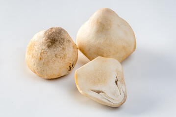Straw mushroom isolated on white background