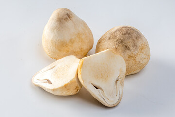 Straw mushroom isolated on white background