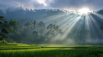 Sunlight in the Rice Fields