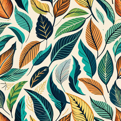 seamless pattern with leaves