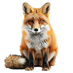 Obraz premium Cute wolf isolated on transparent background