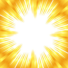 金色風のグラデーションの集中線の素材