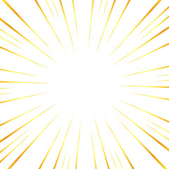 金色風のグラデーションの集中線の素材