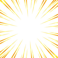 金色風のグラデーションの集中線の素材