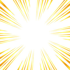 金色風のグラデーションの集中線の素材