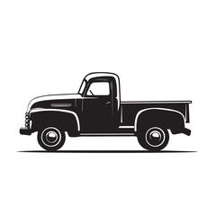 Pickup truck in cartoon, doodle style . Image for t-shirt, web, mobile apps and ui. Isolated 2d vector illustration in logo, icon, sketch style, Eps 10, black and white. AI Generative