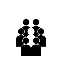 silhouette of people with speech bubbles
People icon 