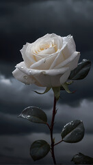 rose on black