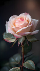 pink rose with drops