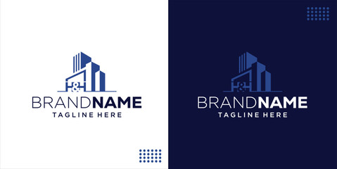 Fototapeta premium Creative HH Letter Building Logo Design, Design Inspiration, Illustration, Vector