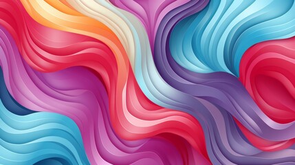 Obraz premium Striking moire art with vibrant colors detailed textures in flat illustrations, creating captivating seamless patterns.
