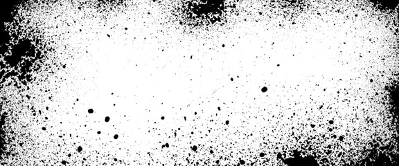 Vector abstract black on white grunge splatter background design