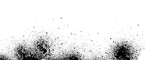 Vector abstract black on white grunge splatter background design